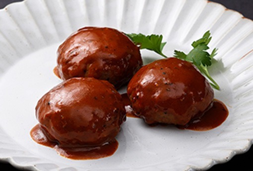 黒×黒ハンバーグ-ブラウンバターソース-